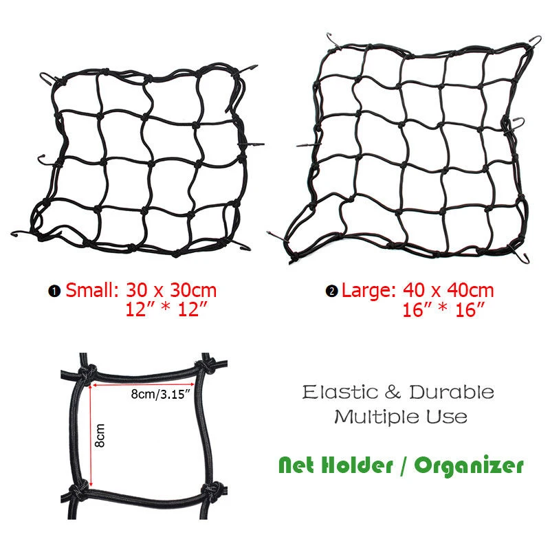 30*30 см аксессуары для мотоцикла, мотоцикла, велосипеда, держатель для шлема, регулируемый крючок, прочный эластичный банджи, веревка, багажная сетка