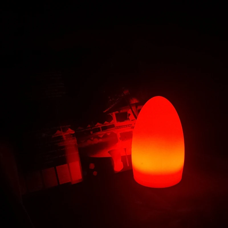 11X19 см светодиодный светильник-яйцо, ночник, водонепроницаемый и Перезаряжаемый материал высокого ПЭ для отеля и ресторана,, 50 шт./лот