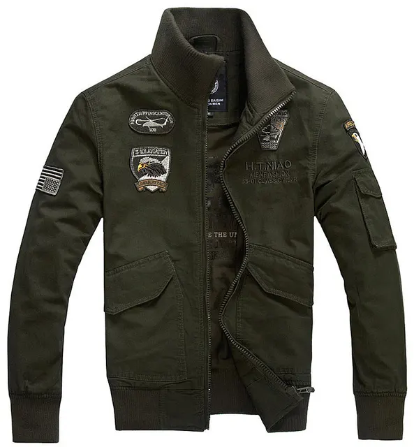 Mens Embroid USA Air Force Bomber Jacket Have Armbands Cool Men's ...