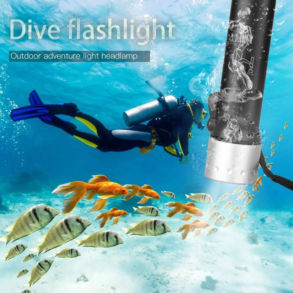 

Waterproof Underwater Sealed Insulated Diving Torch LED Outdoor Diving Flashlight Glare Lighting 3W 50 Meter Lamp