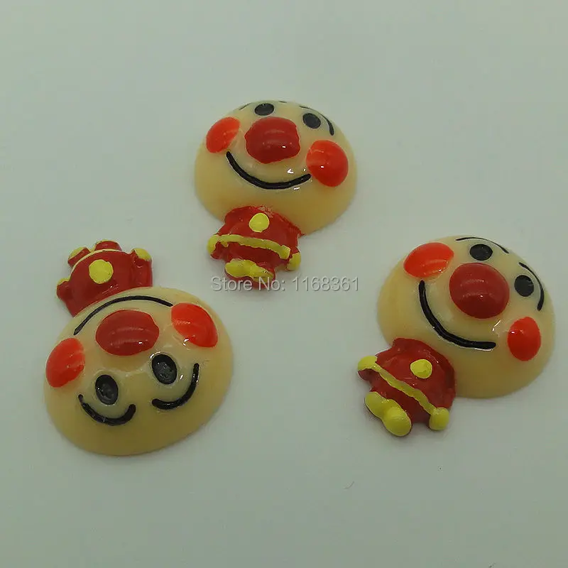 1pcs/lot resin flat back Halloween smile super bread 23mm Cabochons Scrapbooking Hair Bow DIY Christmas decration C110-9