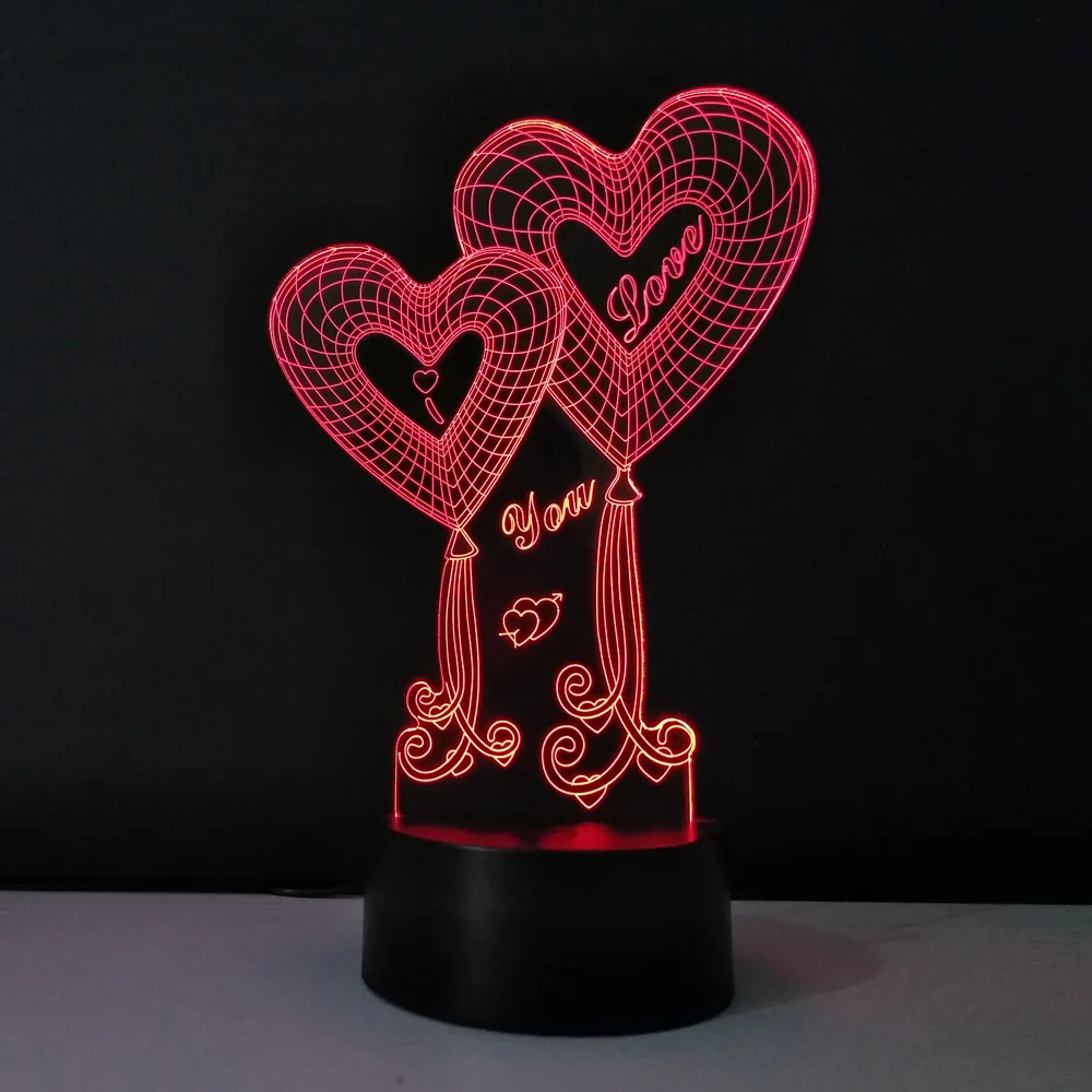 Valentinstag Weihnachten ich liebe dich i love you 3D LED Nachtlicht Tischl Valentinstag Weihnachten ich liebe dich i love you 3D LED Nachtlicht Tischl