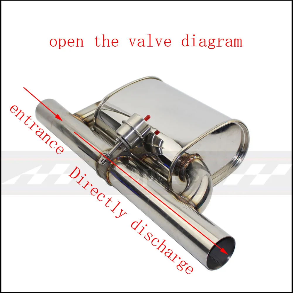 Автомобильный клапан выхлопной трубы Вакуумные переменные глушители нержавеющая сталь Универсальный 51 мм 63 мм 76 мм Т Форма дистанционное управление глушитель