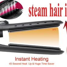 Турмалин керамический паровой выпрямитель для волос плоский Утюг паровые выпрямители для волос уход за волосами Инструменты для укладки