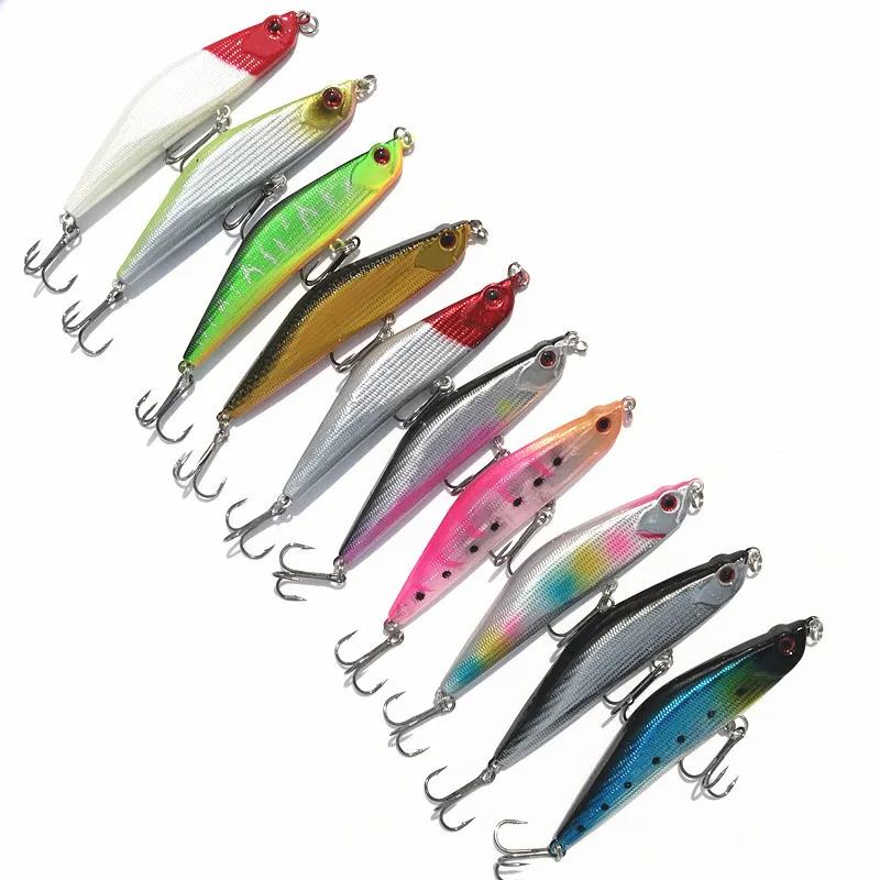 Isca de Graves Fundição Longa Pesca Afundando Lápis Artificiais Pegar Isca Dura 8.5cm - 15g Lote 10 Peças 3 Iscas artificiais