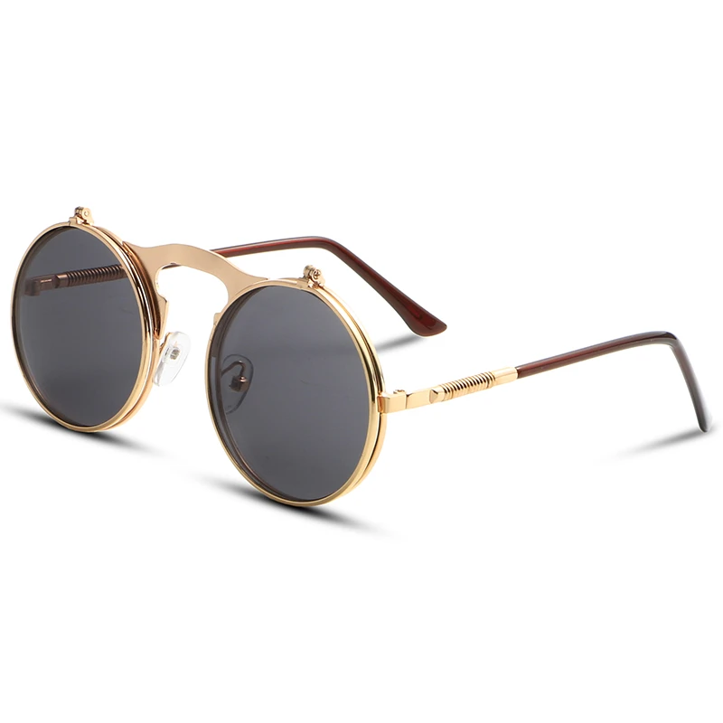 Hommes Gothique Steampunk Lunettes de soleil revêtement miroir Femmes Ronde Cercle Lunettes De Soleil Hommes Gothique Steampunk Lunettes de soleil revêtement miroir Femmes Ronde Cercle Lunettes De Soleil