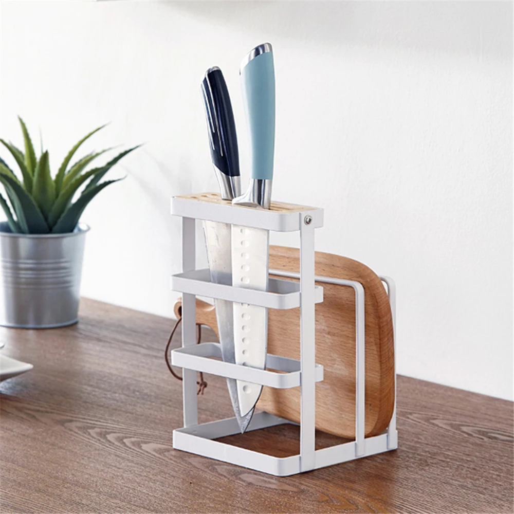

Knife Block Cutting Board Holder Tools Organizer for Kitchen Storage Rack Home Kitchen Storage Holders Racks Organization