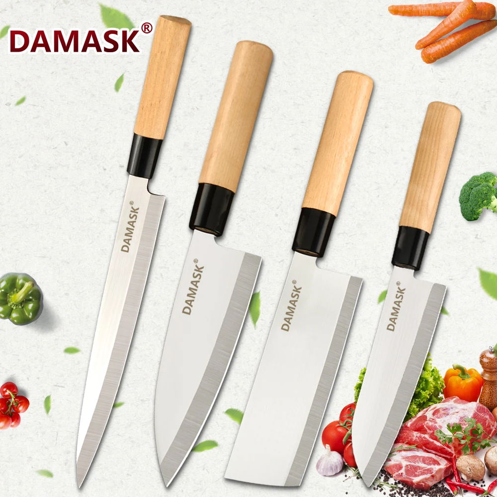 

DAMASK Japan Cutter Kitchen Knife Stainless Steel Sashimi Chef Knives Petty Filleting Knife Salmon Sushi Utility Cooking Tools