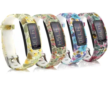 

(JM2GJHS) 4pcs/lot Sku-06 Fitness Band Replacement Wristbands with Metal Clasps For Garmin Vivofit 2(No tracker)