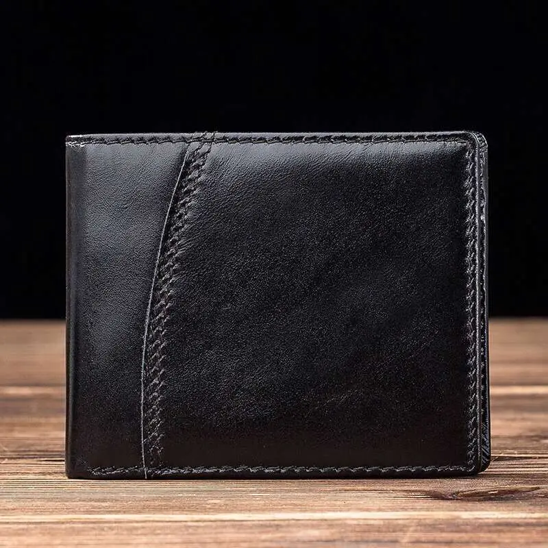 Rfid кошелек для кредитных карт с отделением монет мужской из натуральной кожи