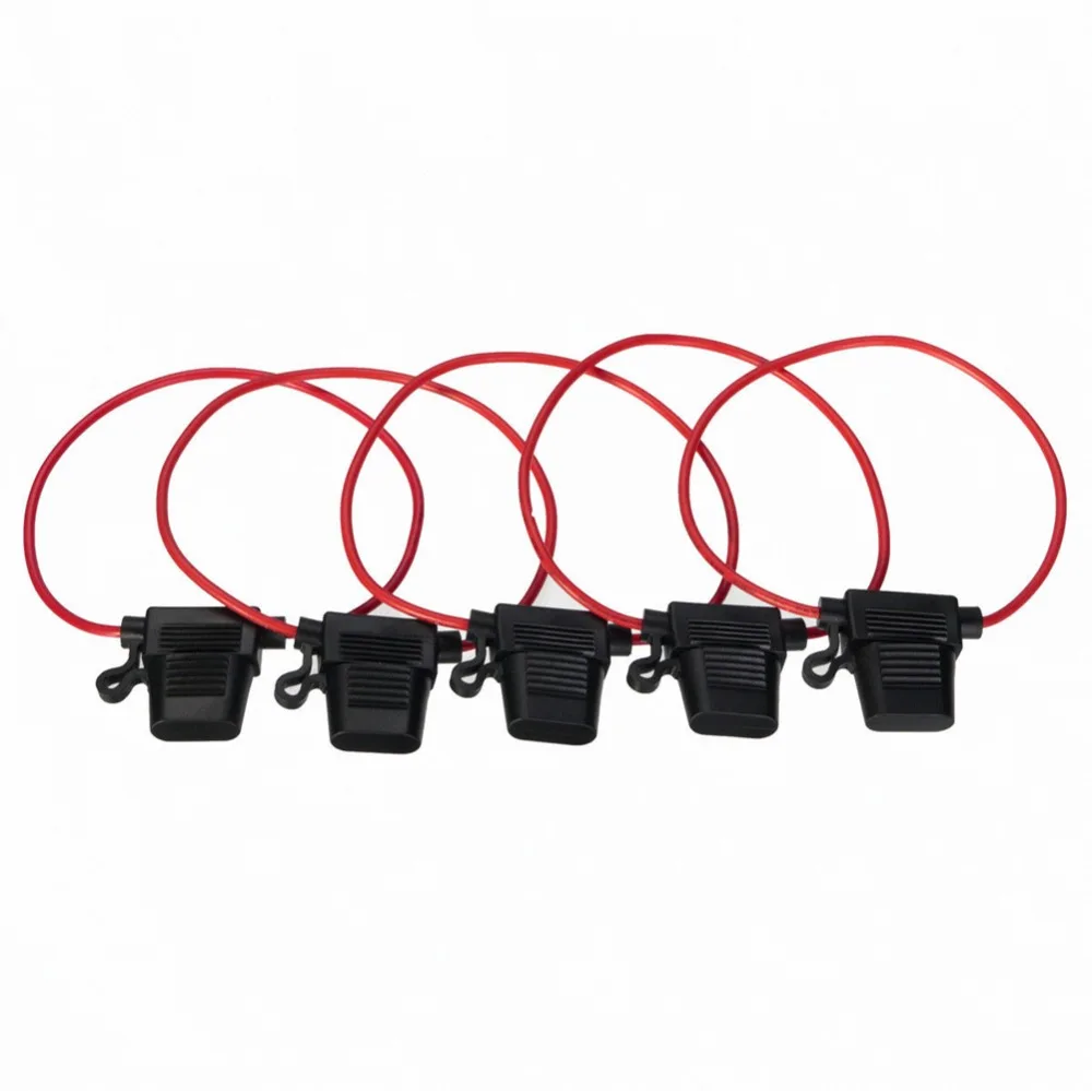 5 x In Line Mini Blade 12V 30A Fuses Holder Splash WaterProof For Car Bike Boat