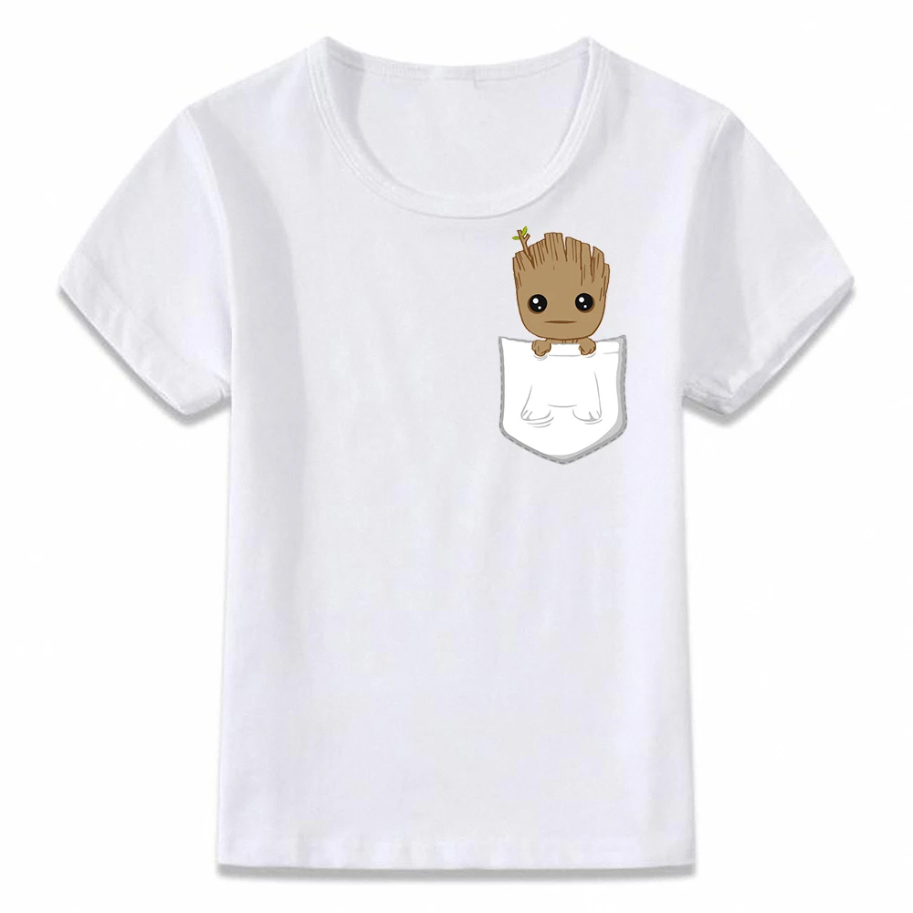 

Kids Clothes T Shirt Pocket Baby Groot Guardians of The Galaxy Children T-shirt for Boys and Girls Toddler Shirts oal035