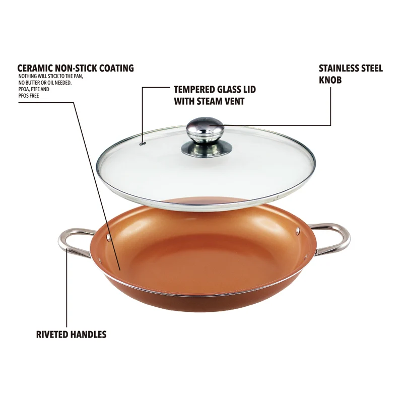 7.9 Inch Copper Pan Non-Stick Ceramic Frying Pan 