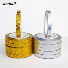 5 unids/lote 10m globo de papel de aluminio cinta láser Rosa oro globos cuerdas evento y suministros de fiesta rizador fiesta de cumpleaños boda decoración(China)