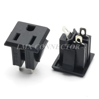 

10PCS IEC320 Black Female Socket Power socket 3P Connector iron copper Switch 250V 10A / 250V 15A AC-05