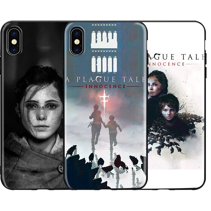 

A Plague Tale Innocenc Black soft Case Cover Shell for iPhone 8 7 6 6S Plus X XS MAX 5 5S SE XR 6plus