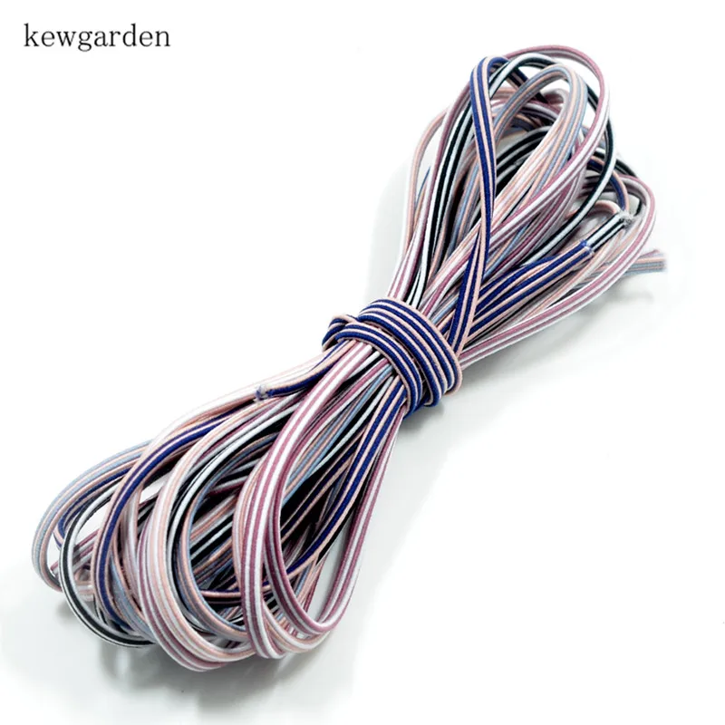 Kewgarden полосатая высокоэластичная плоская резиновая лента 1/8 дюйма 3 мм DIY ободок