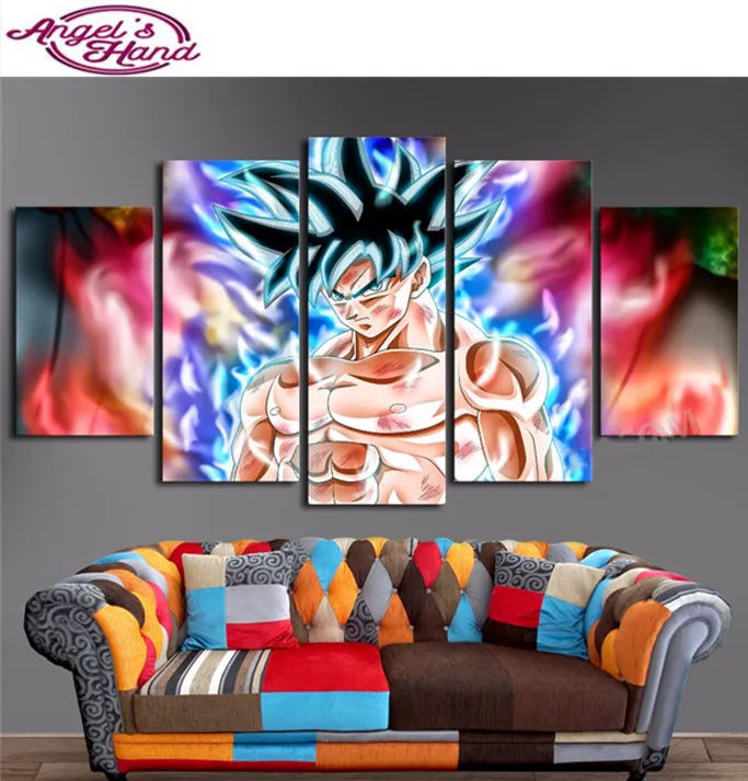 

new 5d DIY Diamond Painting Anime Dragon Ball Goku 3d Diamonds Painting Cross Stitch Diamonds Embroidery Painting Rhinestones