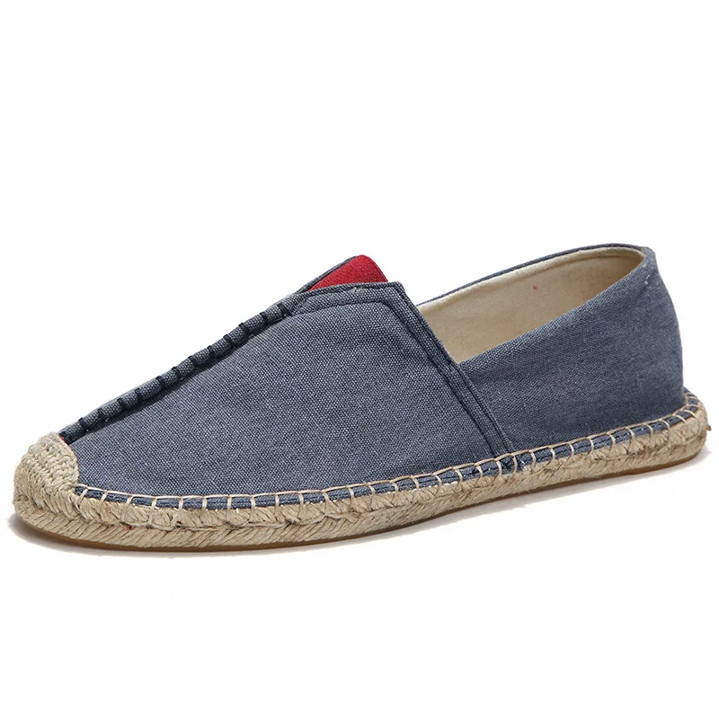 

2019 Spring Men's Canvas Shoes Men Fashion Sneakers Men Comfortable Mens Casual Shoes Slip On Loafers Driving Shoes Size 39-45