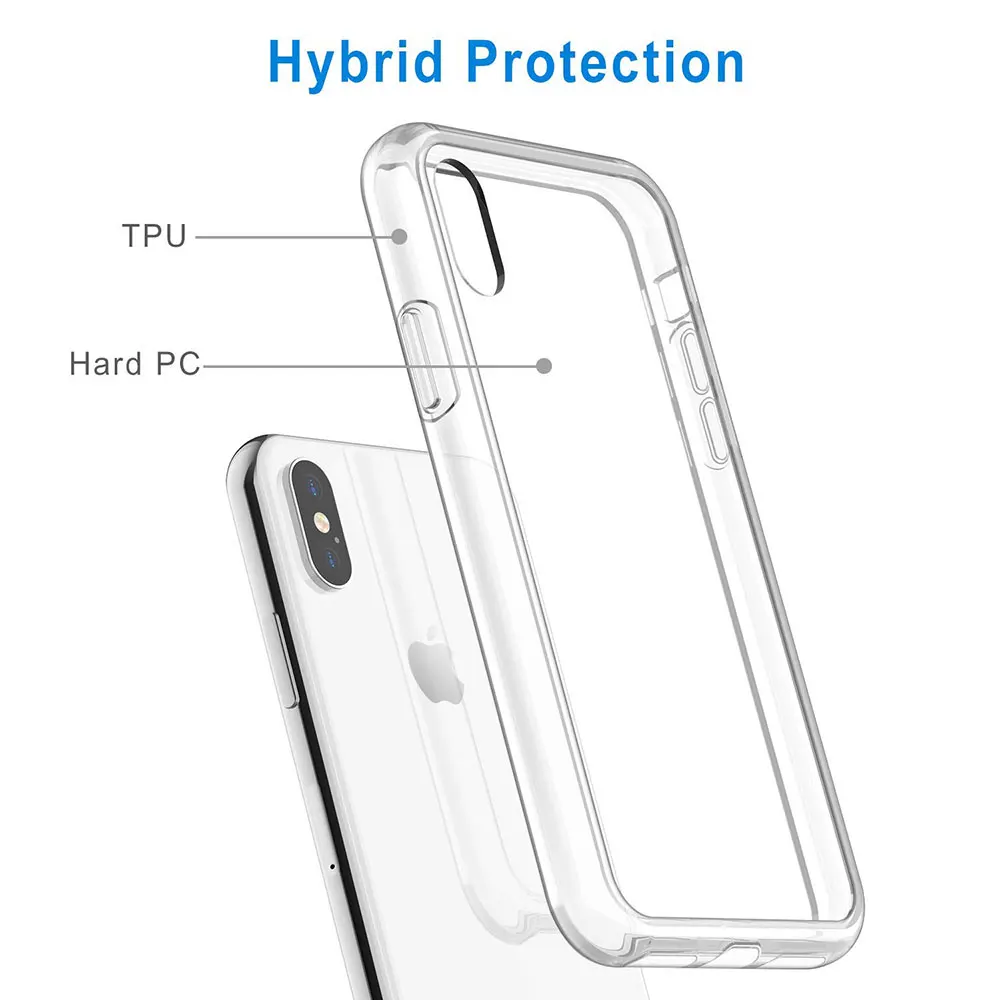 Ascromy Case for Apple iPhone XS Max Transparent Silicone Clear Bumper Cover For iPhone XR X S 7 Plus 8 6 6S 5 5S SE Accessories (6)