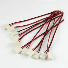 50 шт./лот 10 мм 2 pin Соединительный кабель для светодиодной провод адаптер разъема печатной платы для 5050 5630 7020 один Цвет светодиодный полосы 2 штыря
