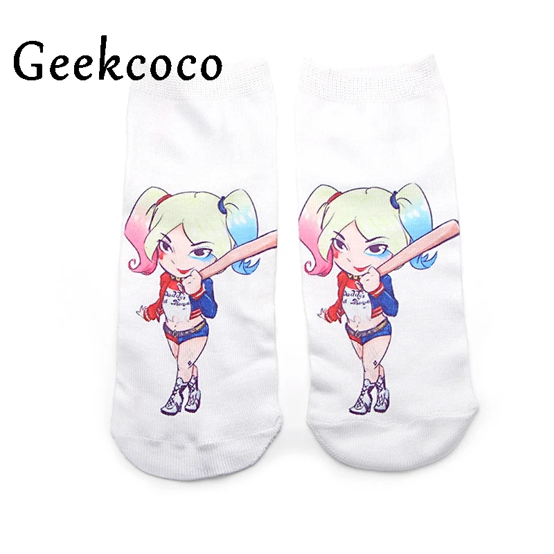 

Suicide Squad harleen quinzel Cute Cartoon Anime Printed Women Socks Ankle Socks Kawaii party favor cosplay gifts J0343