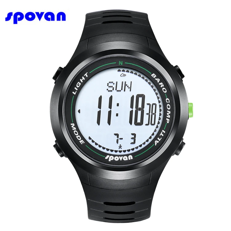 Reloj Hombre SPOVAN цифровые спортивные часы с хронографом мужские водонепроницаемые светодиодный шагомер счетчик калорий термометр военные часы мужские