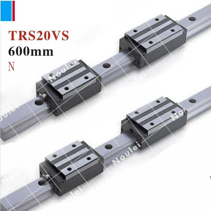 TBI TR20N 600mm linear guide rail with TRS20VS slide blocks stainless