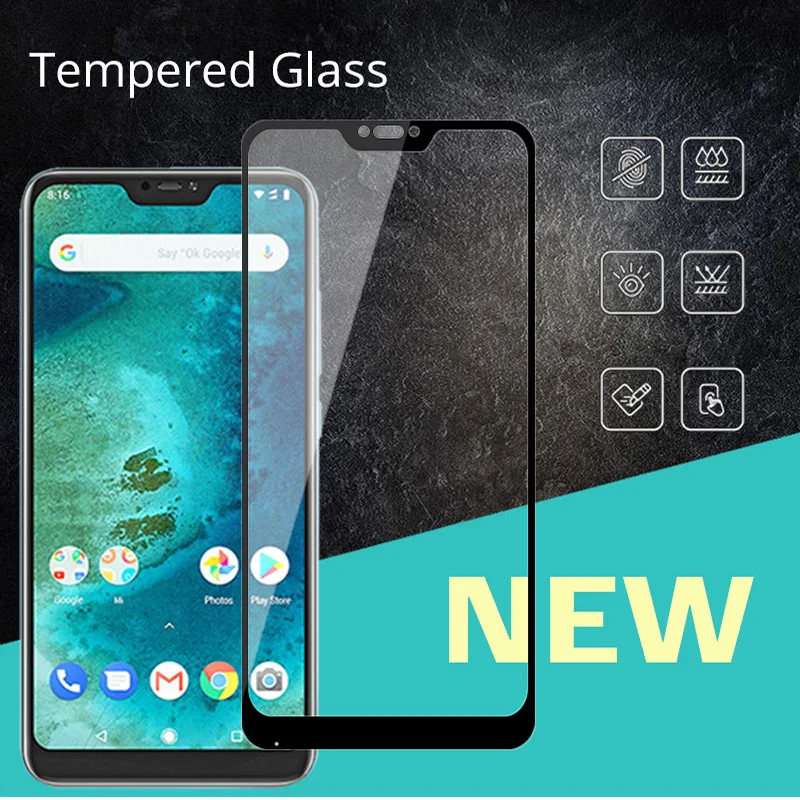 

Full Cover Tempered Glass For Xiaomi Mi2A Lite 9H Screen Protector Protective Film A2Lite Protect Film For Xiaomi Redmi 6 Pro