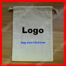 500 шт./лот) Размер 15x21 см на заказ хлопок шнурок муслиновый мешок с логотипом