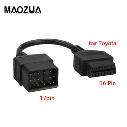 OBD2 разъем для T-o-y-o-Т-17 Pin 16 Pin OBD OBD2 Кабель-адаптер диагностики Интерфейс 17 Pin OBDII кабель-удлинитель