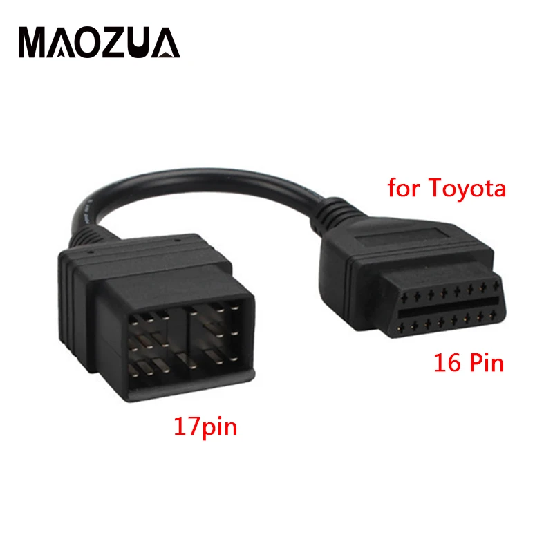 

OBD2 Connector for T-o-y-o-t-a 17 Pin to 16 Pin OBD OBD2 Adapter Cable Diagnostic Interface 17 Pin OBDII Extension Cable