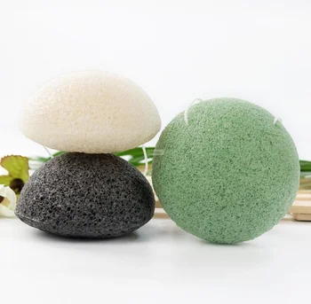 

2pcs Natural Konjac sponge Konnyaku cosmetic puff Facial Cleaner face washing cleanser exfoliator beauty makeup tools