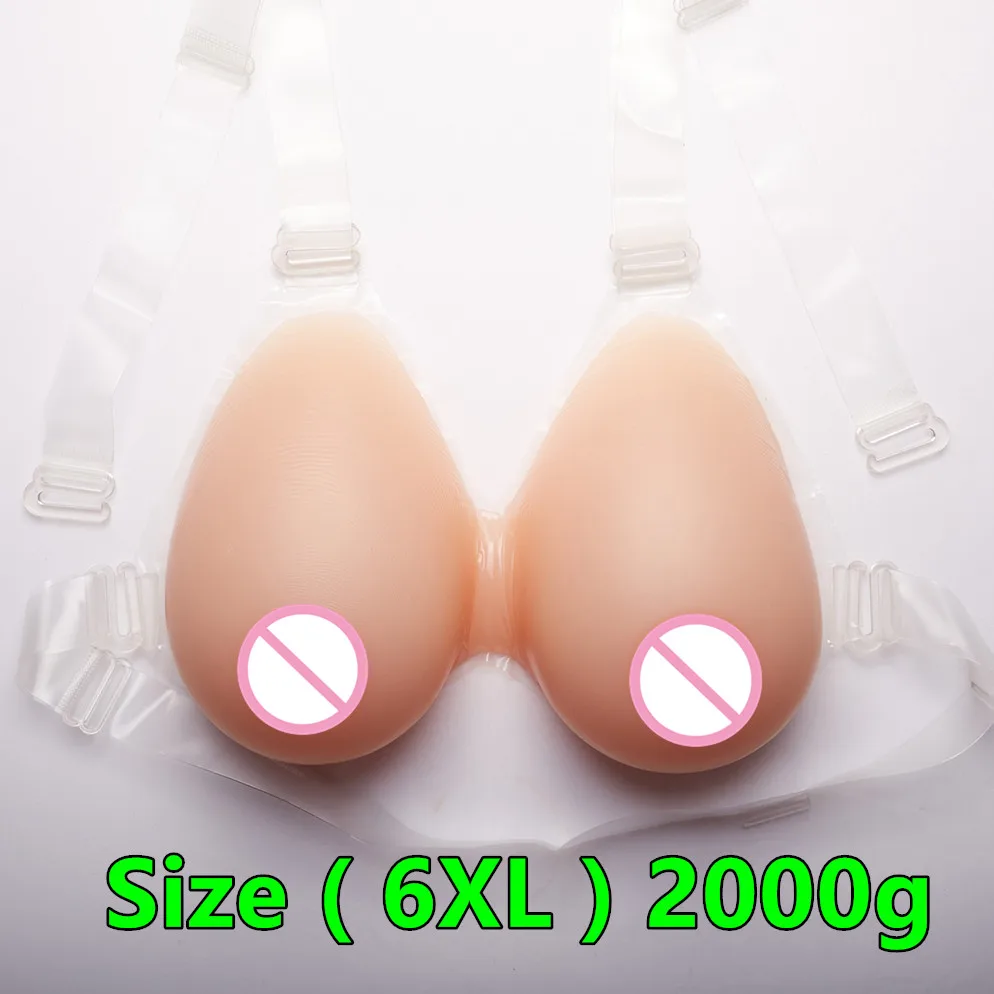 

FF cup 2000g/pair Beige Fake Boobs Fake Breast Forms Silicone Breast Prosthesis Huge Breast Forms