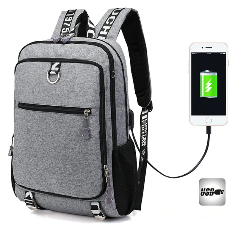2020 бизнес рюкзаки для ноутбука большой Capcity USB зарядка мужчин Escolar Mochila колледж