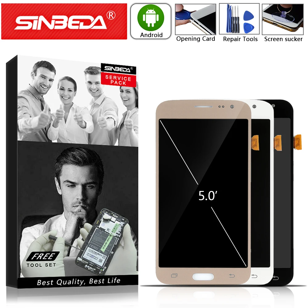 AMOLED экран 5 0 дюйма для samsung Galaxy J2 2016 J210 J210F J210M ЖК дисплей сенсорный дигитайзер J210F|lcd