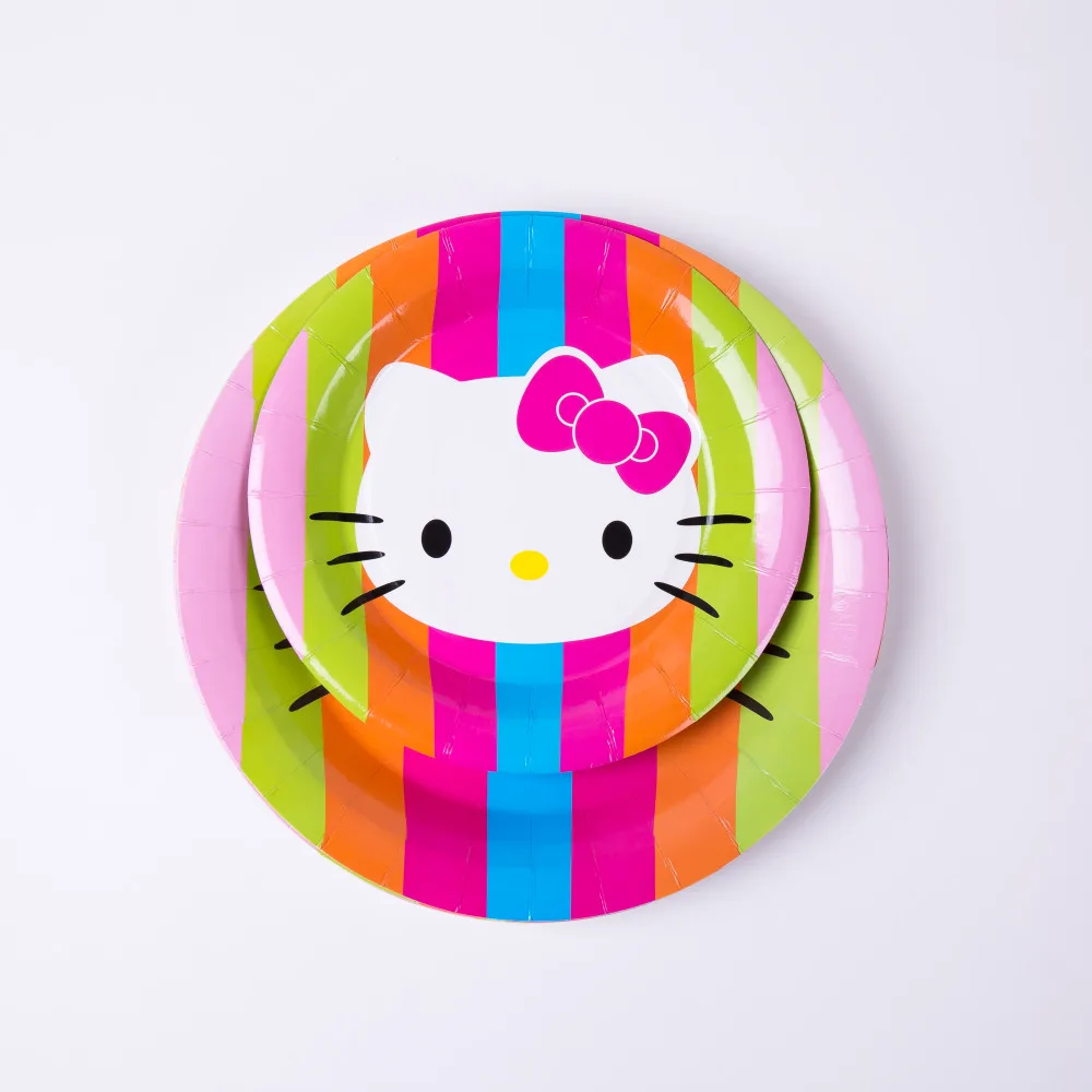 

7 9inch Hello Kitty Plate Party Decoration Baby Shower Girl Wedding Decor Anniversary Celebration Activity Goods For Supplier