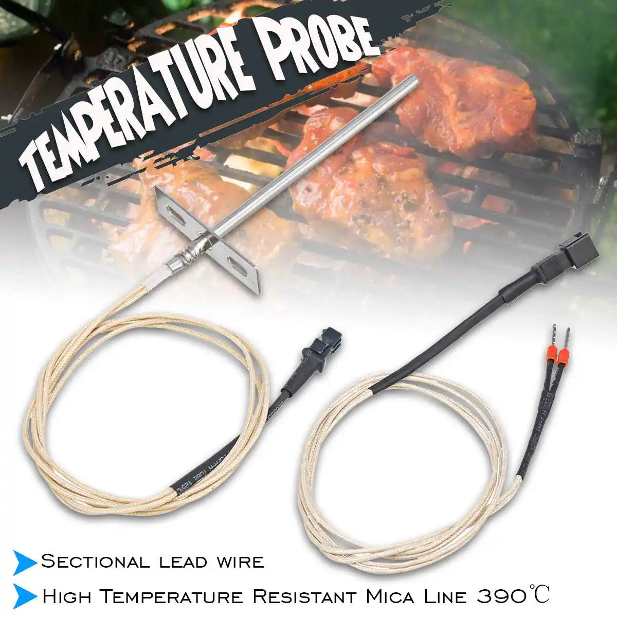 

1Pc Replacement Temperature Probe BP-105P500L For Pit Boss Pellet Grills Accessories