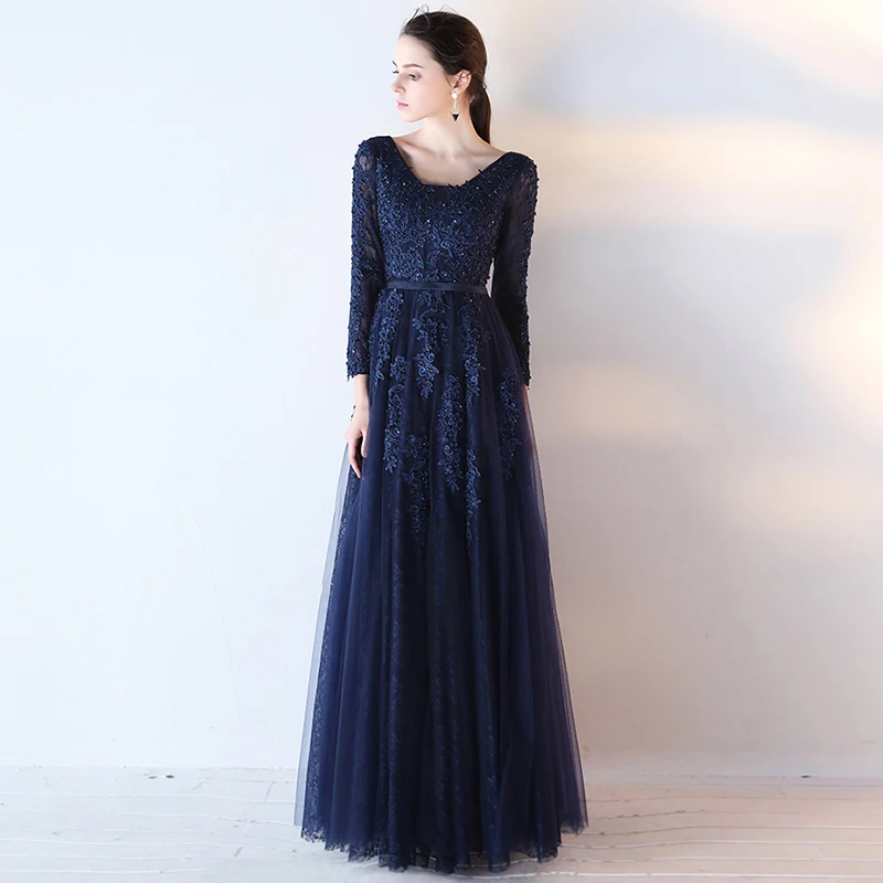 Online Aswomoye Hohe Qualität Abendkleid Lange Elegante Günstige Party Kleider A linie Prom Kleid für Studenten Appliques robe de soiree