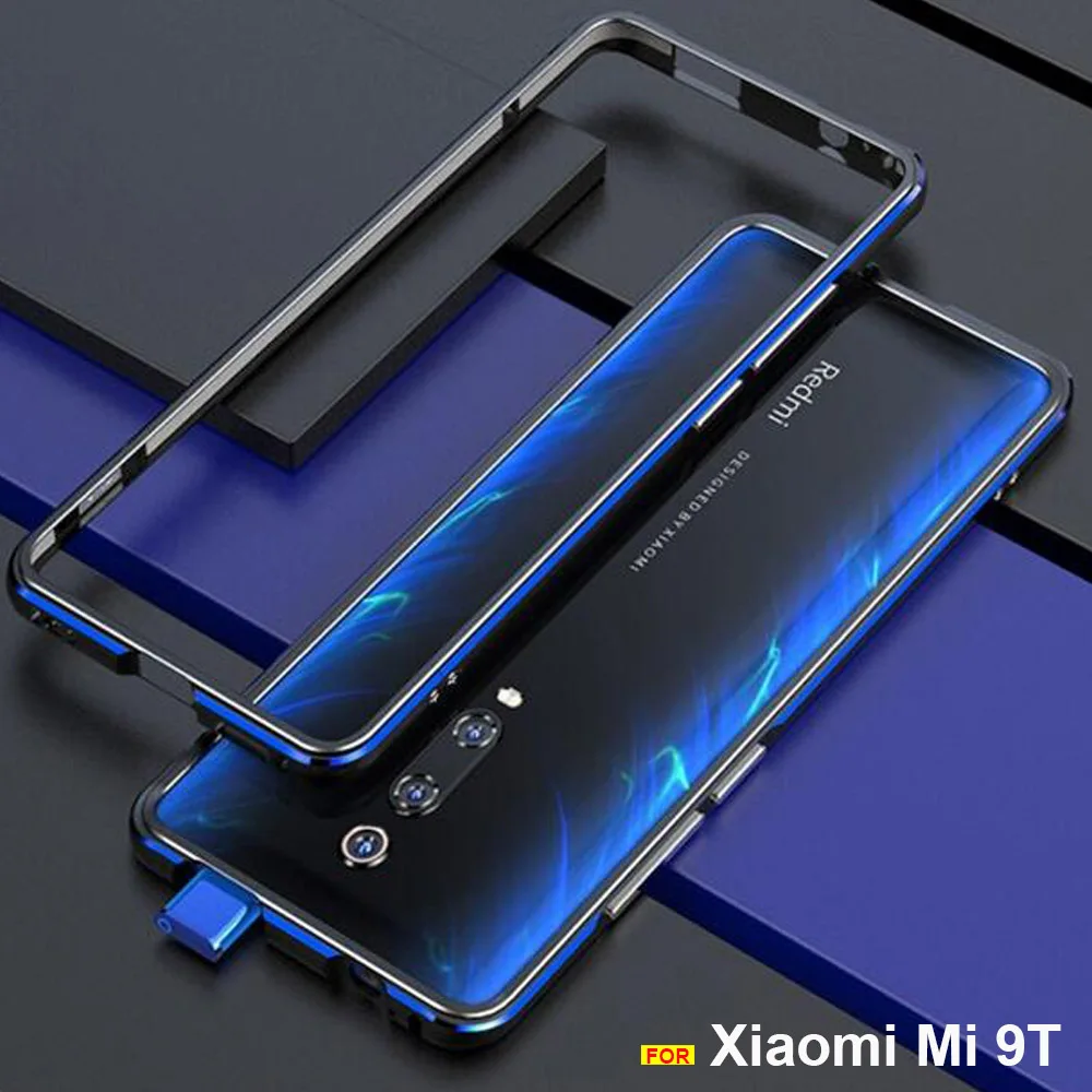 Najtaniej Dla Xiao mi mi 9T case funda oryginalny luksusowy błyszczący zderzak aluminiowy obudowa do xiaomi mi 9T Pro telefon pokrywa etui z metalową ramą + prezent