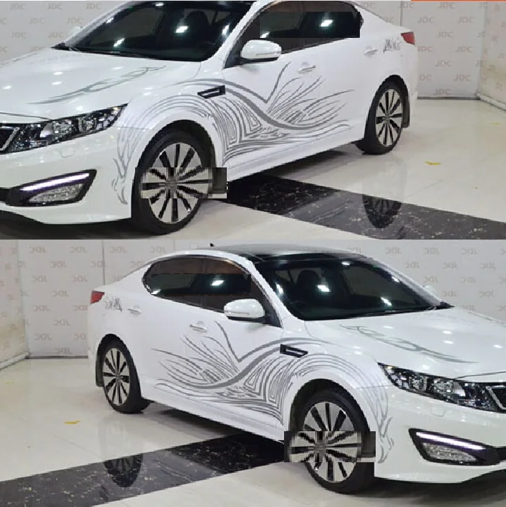 

HOT COOL!! 1 Pair 2017 New Style Car Styling Whole Body Refitting Lovely flowers Car Sticker Decal Vinyl Auto Decal Accessories
