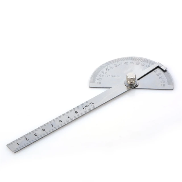 100mm Stainless Steel 180 Degree Protractor Angle Finder Rotary 100mm Stainless Steel 180 Degree Protractor Angle Finder Rotary Measuring Ruler For Woodworking Tools