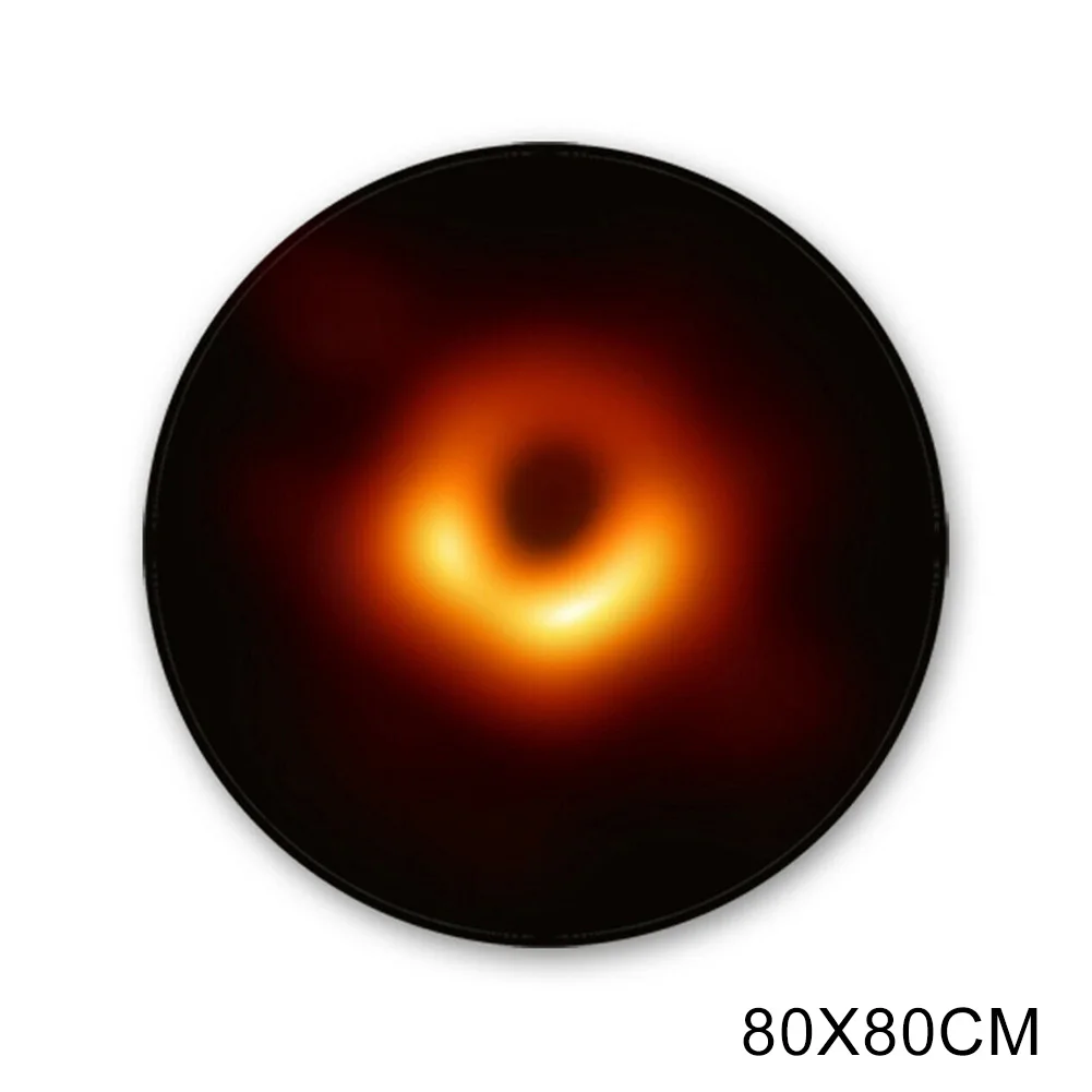 80X80CM Черная дыра первый ковер Круглый/квадратный Домашний номер пол ковер LBShipping - Цвет: 80X80CM