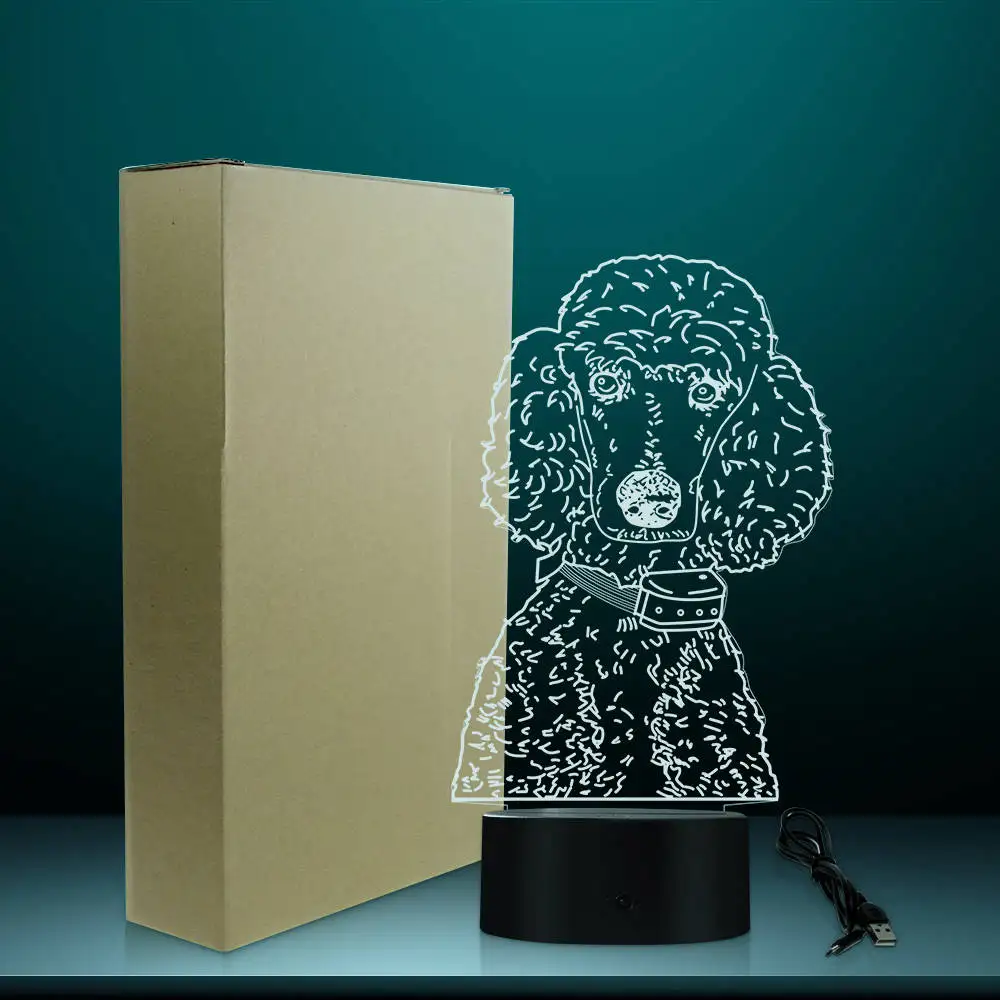 Ночная лампа для пуделя собаки питомца декоративный светильник комнаты ing Poodle Lover