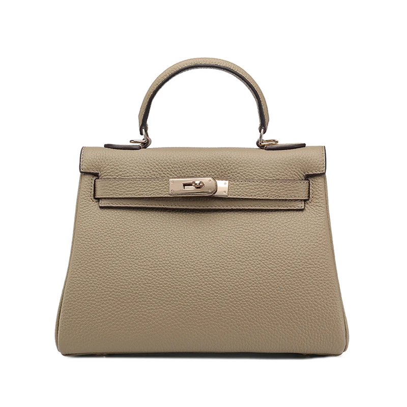 

European and American fashion first layer cowhide bag star with the same paragraph lychee pattern Messenger bag handbag female