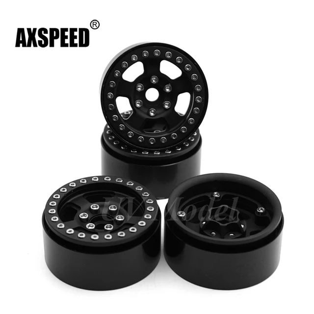 Special Offers 4 PCS NEW Sales RC Parts 1.9 Inch Metal Wheel Hub Beadlock Wheel Rim Set for 1:10 RC Crawler Axial SCX10 CC01 RC Car Wheel Hub