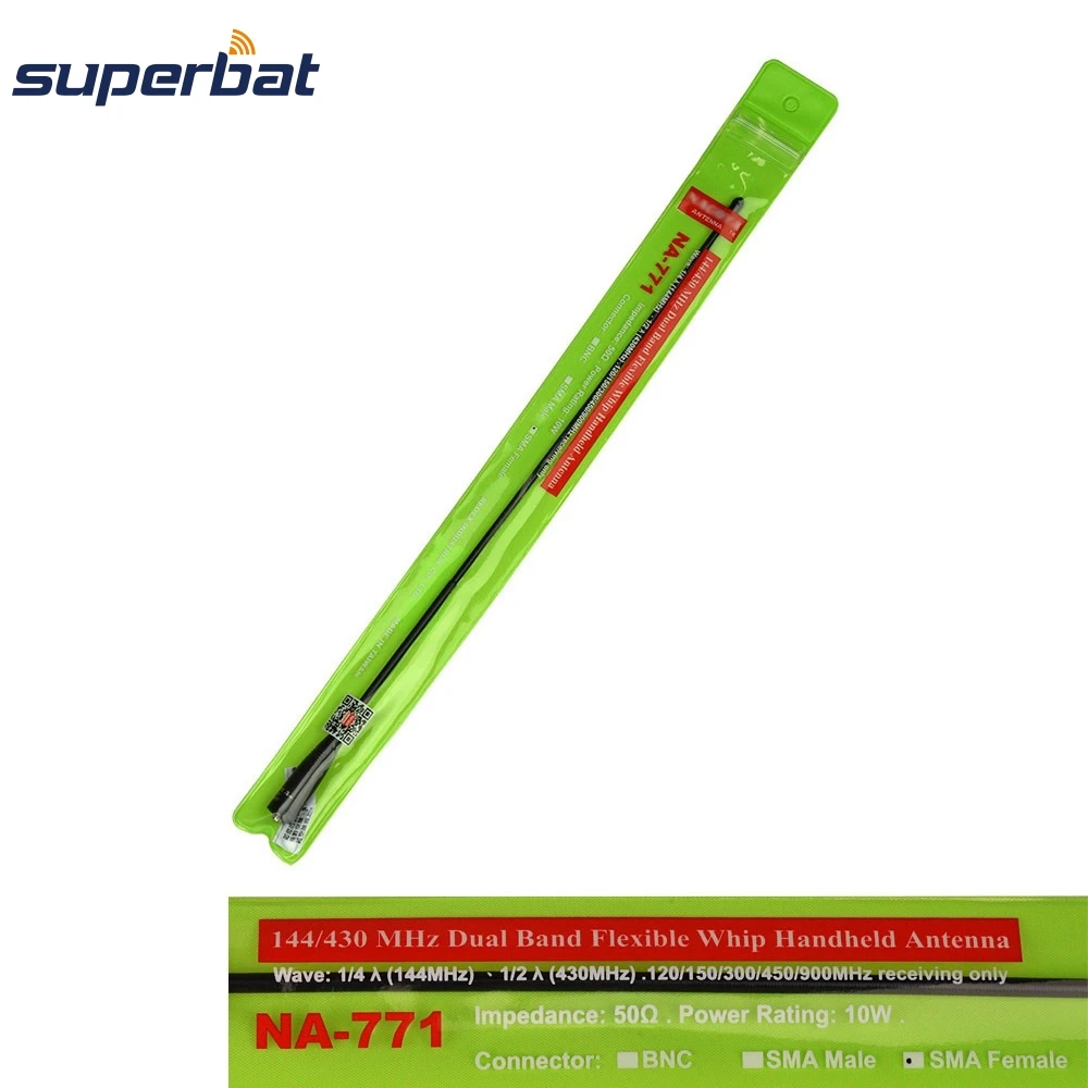 Superbat кнутая антенна 15 6 &quotVHF/UHF (144/430 МГц) SMA разъем для AnyTone BaoFeng Yaesu радиоантенна 'd