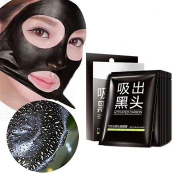 

Best effect blackhead remover,Tearing style Deep Cleansing purifying peel off the Black head,acne treatment,black mud mask 10Pcs