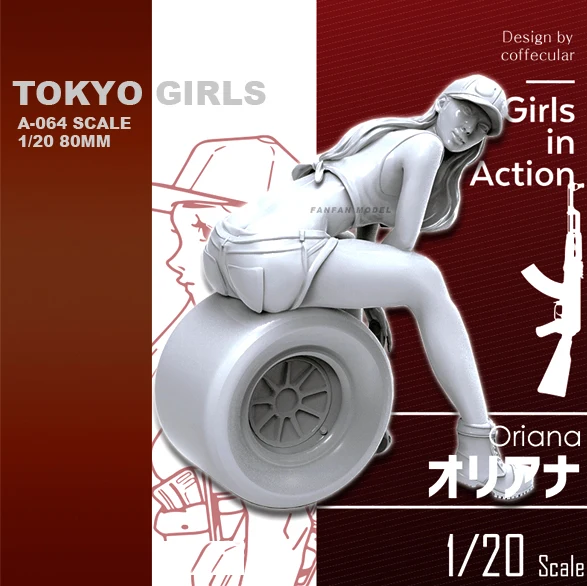 

1/20 Resin KitsTokyo Girl Series Resin Soldier self-assembled (80mm) A-064