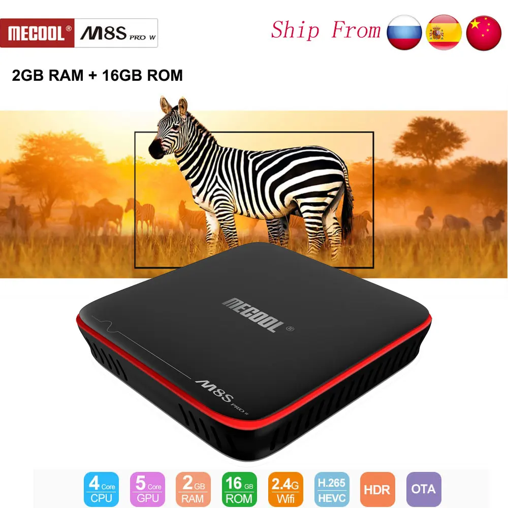 

SATXTREM MECOOL M8S PRO W Android 7.1 TV Box Amlogic S905W Quad Core 2GB RAM DDR3 16GB Smart TV Box WiFi 4K H.265 Set Top Box